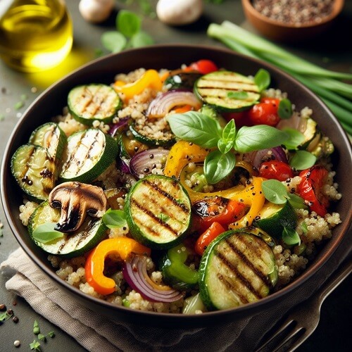 Salade de Quinoa aux Légumes Grillés