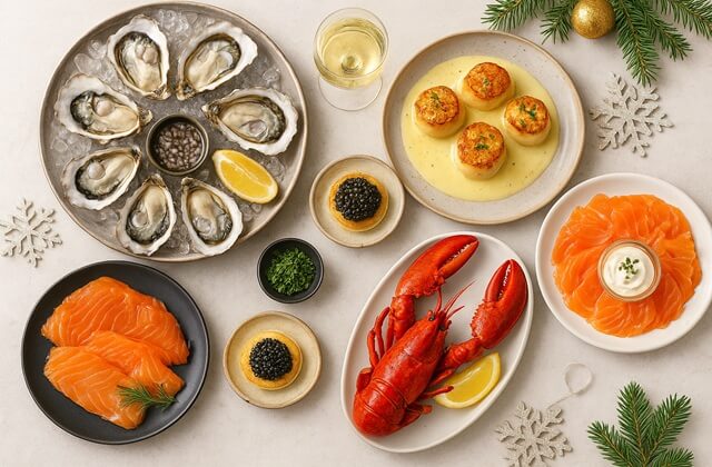produits de la mer pour Noël