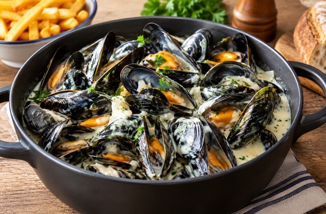 moules à la crème